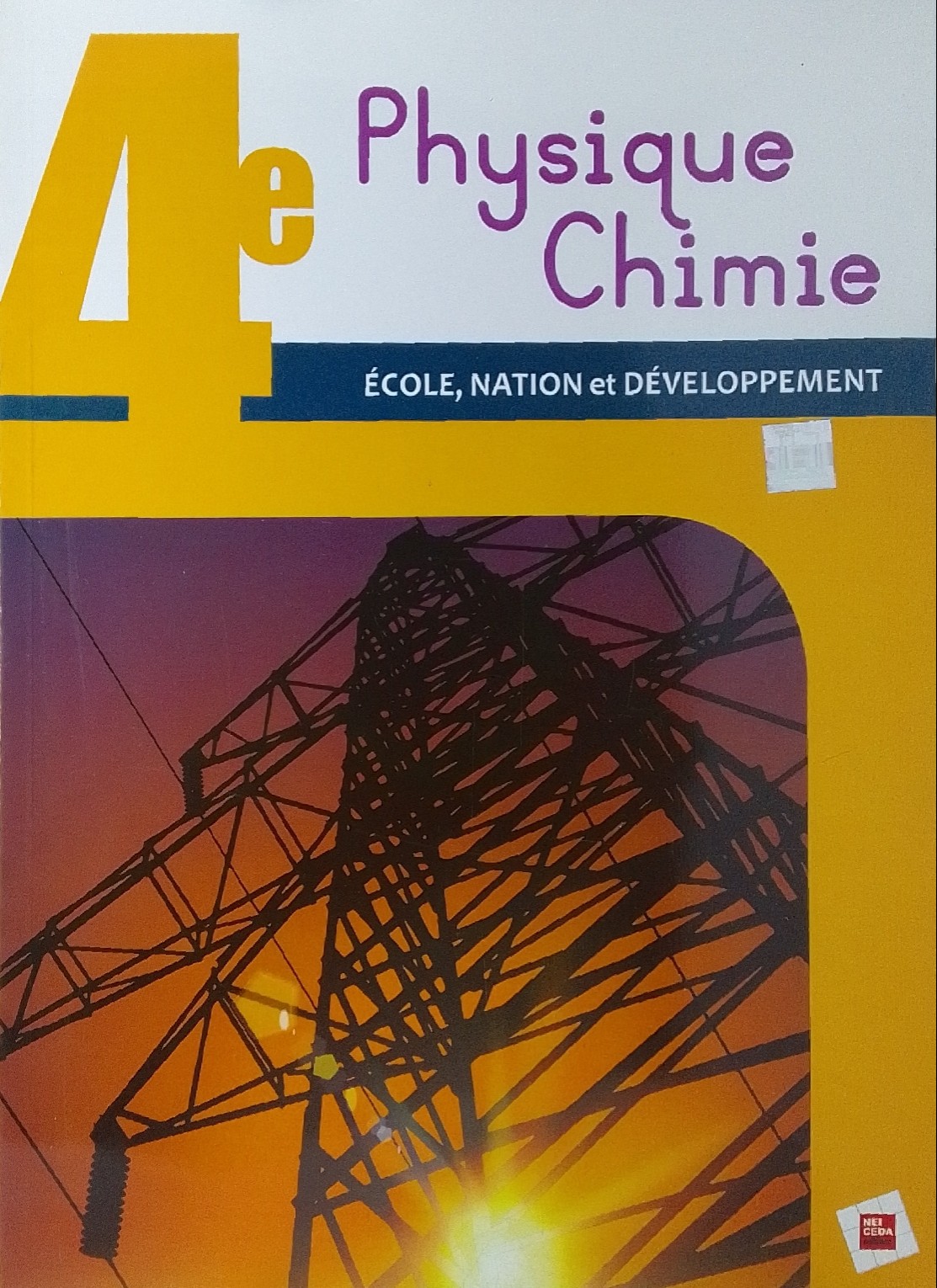 Livre de physique-chimie 4ème